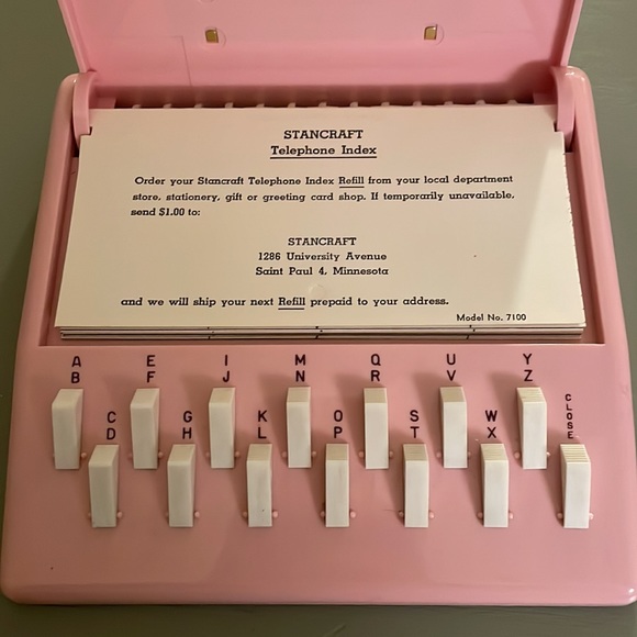 MCM Stancraft “Imperial” Pink Telephone Index - Picture 2 of 3